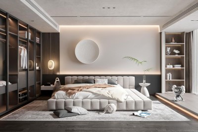 现代卧室3D模型下载